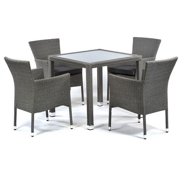 Square glass dining table and 4 chairs hot sale