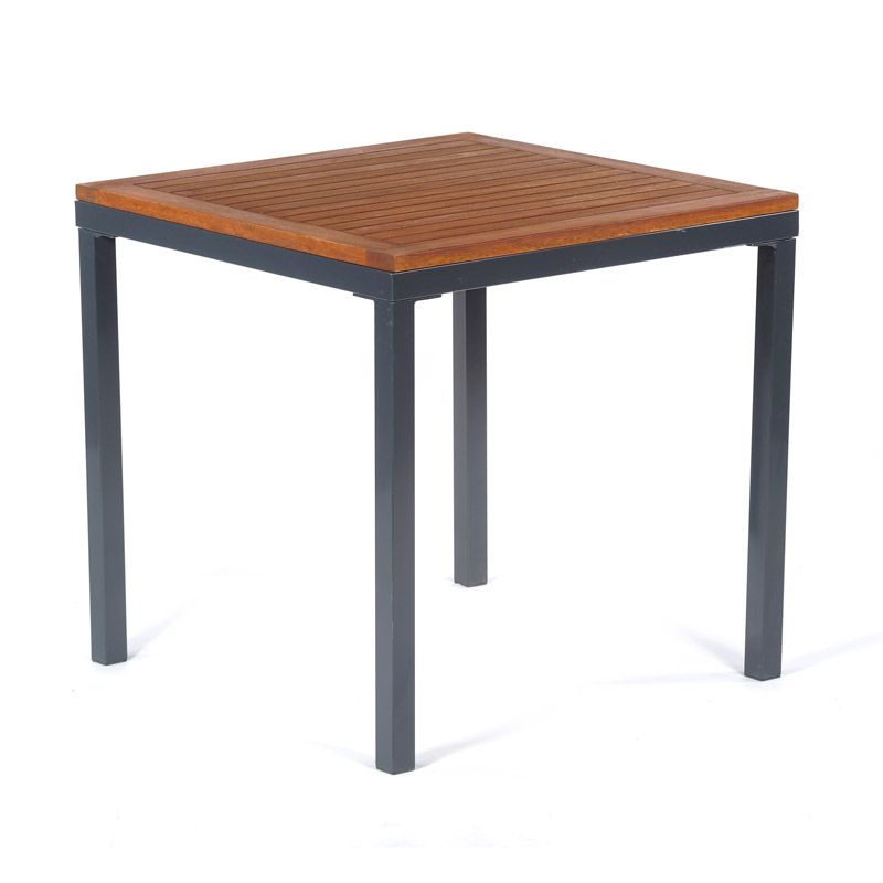Dorset 75cm Square Hardwood Metal Dining Table
