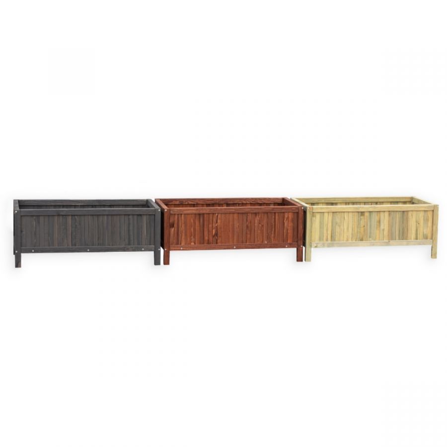 Brown Hampton Rectangle Planters