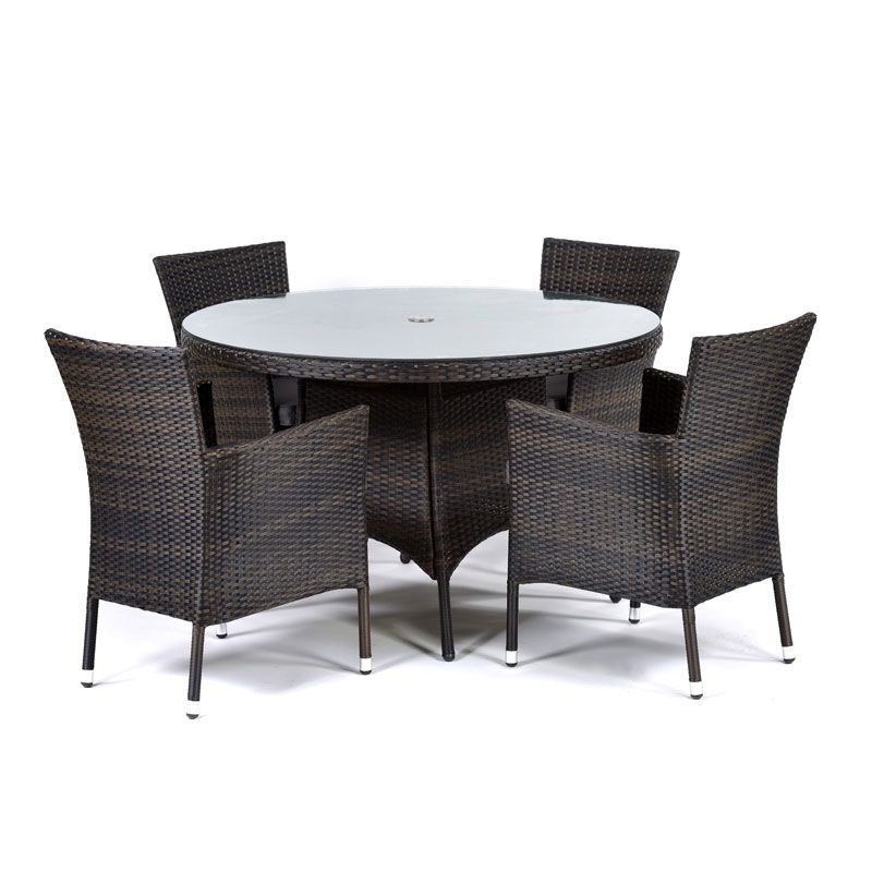 Rattan tub chairs and new arrivals table