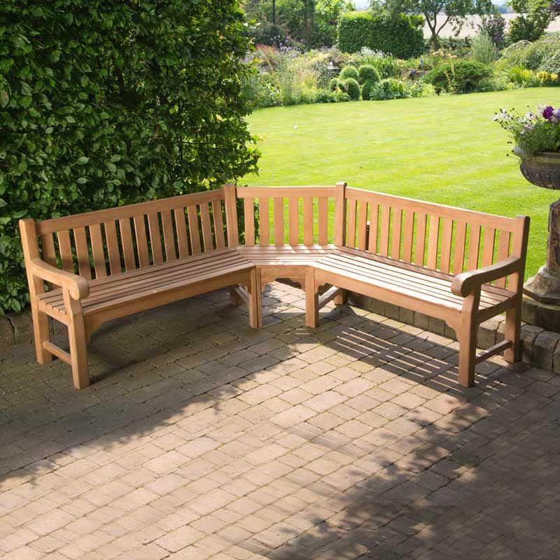 Curved corner discount bench