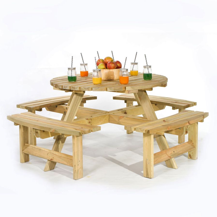 8 person round picnic table clearance
