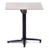 Isotop 70cm Square Table - Compressed Grey with Black Flip Top Base 3