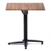 Isotop 70cm Square Table - Aged Pine Grey with Black Flip Top Base 3