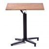 Isotop 80cm Square Table - Aged Pine Grey with Black Flip Top Base 2