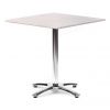 Isotop 80cm Square Table - Compressed Grey with Aluminium Fixed Base