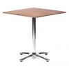 Isotop 70cm Square Table - Aged Pine with Aluminium Fixed Base