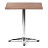 Isotop 80cm Square Table - Aged Pine with Aluminium Fixed Base 2