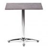 Isotop 70cm Square Table - Dark Mica with Aluminium Fixed Base 2