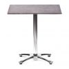 Isotop 70cm Square Table - Dark Mica with Aluminium Fixed Base 3