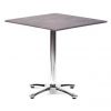 Isotop 70cm Square Table - Dark Mica with Aluminium Fixed Base