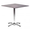 Isotop 80cm Square Table - Dark Mica with Aluminium Fixed Base