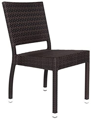 Classic Rattan Rectangular Glass Table with 2 Ascot Arm Chairs and 4 Ascot Side Chairs - High Quality Rattan - Black & Brown Weave