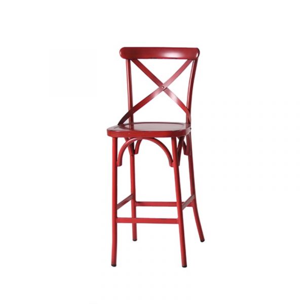 Commercial Vintage Red Chia Bar Chair For Restaurants, Bars & Cafes