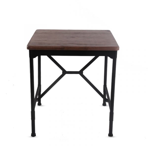 Rochester Steel & Ashwood 70cm Square Dining Table