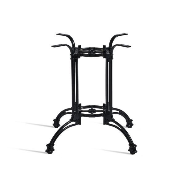 Turin Large Base Pedestal - Bistro Style Table Base Adjustable Feet - 72 x 70cm (Black)