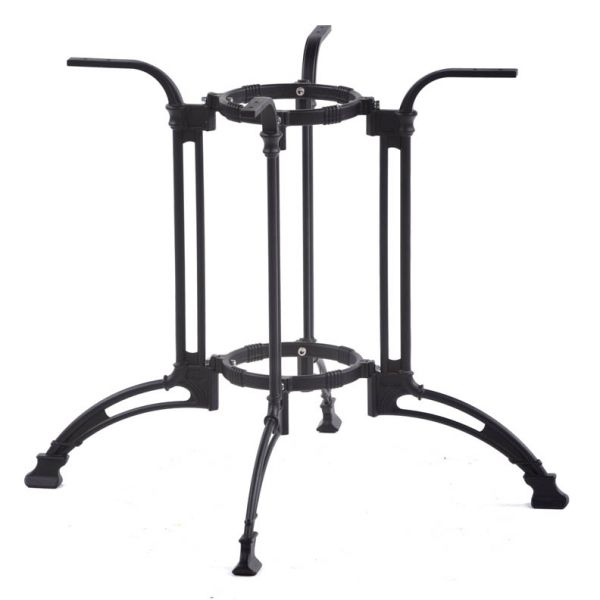 Turin Large Base Pedestal - Bistro Style Table Base Adjustable Feet - 72 x 70cm (Black)
