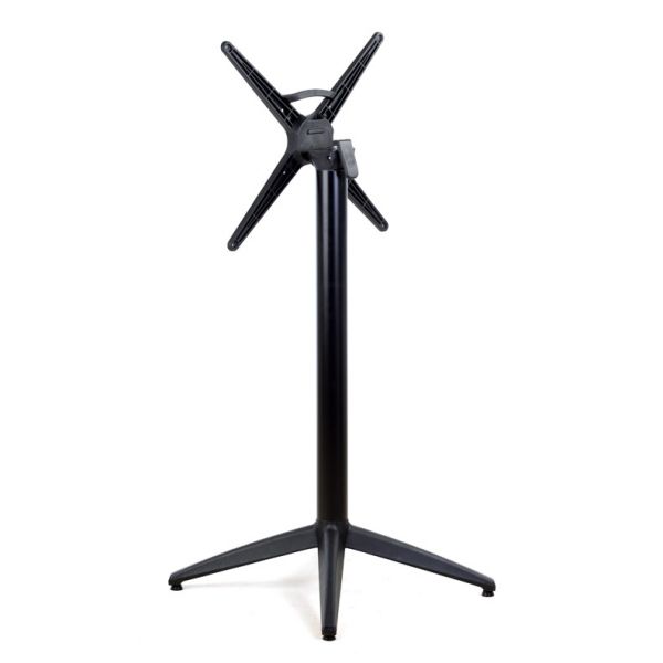 Black Base Pedestal Flip Top - Suitable for Table Tops 70 & 80cm Square & Round - 100cm Bar Height