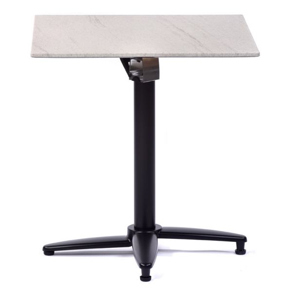 Isotop 80cm Square Table - Compressed Grey with Black Flip Top Base 3
