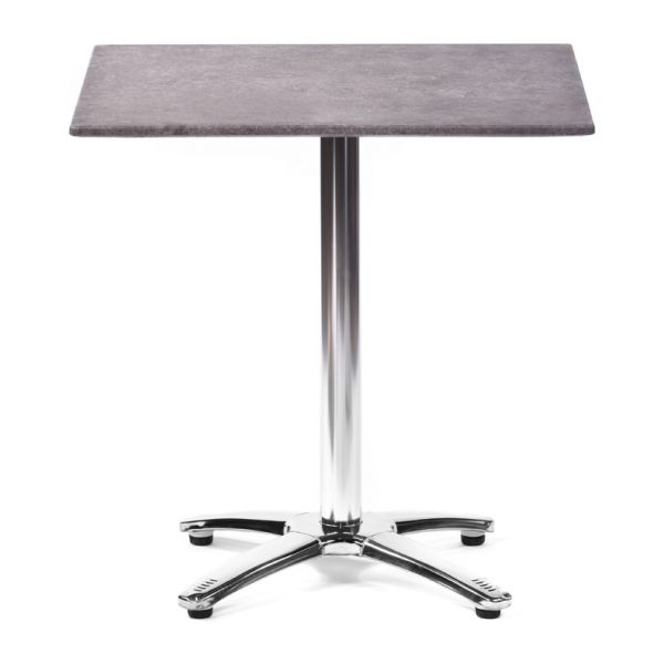 Isotop 70cm Square Table - Dark Mica with Aluminium Fixed Base 3