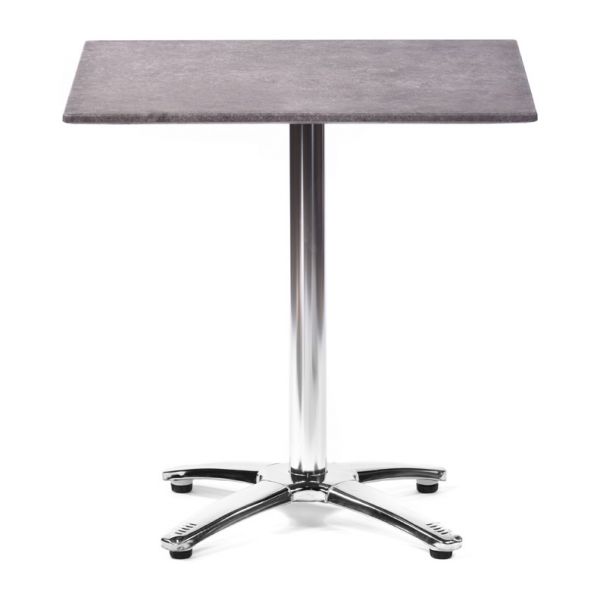 Isotop 80cm Square Table - Dark Mica with Aluminium Fixed Base 3