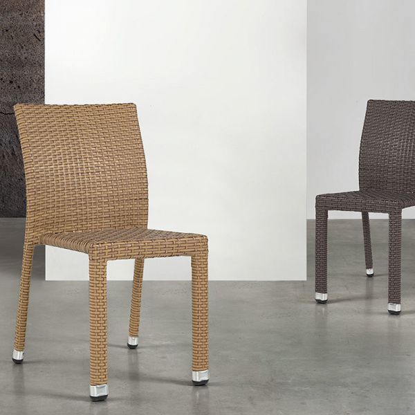 Lagos Rattan Side Chair - Mocca Cream