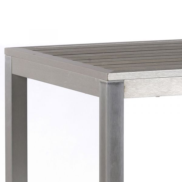 Aluminium & Plaswood 70x70cm Square Bar Table