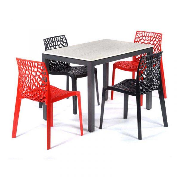 Neptune Side Chair - High Quality Polypropylene - Restaurant / Café - Red