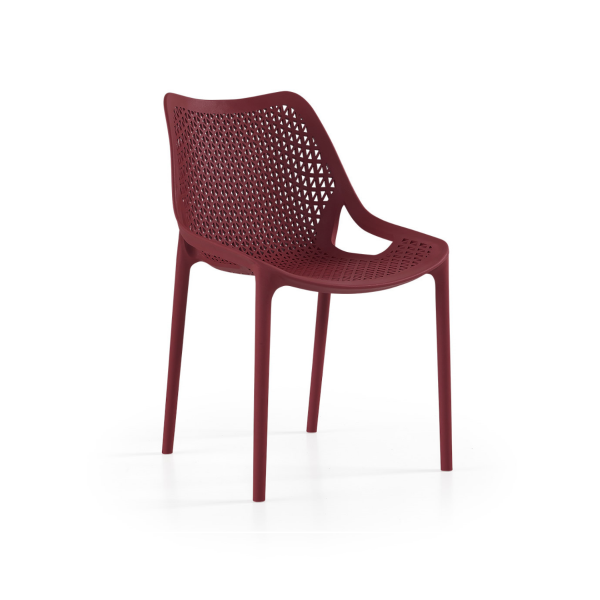 Oxy Side Chair - Durable Polypropylene Chair - Commerical Suitable Easily Cleaned - (Bordeaux)