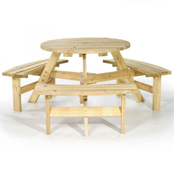 Commercial round on sale picnic table