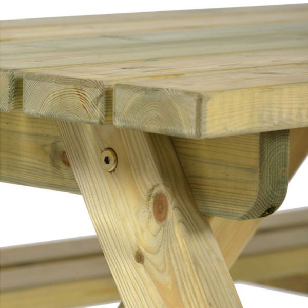 Chester Picnic Table - A Frame Pub Bench - 6 Person Garden Table - Green Pine