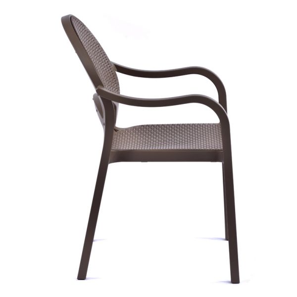 Polypropylene Arm Chair - Taupe