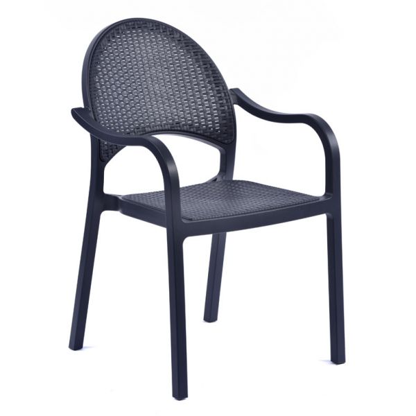 Polypropylene Arm Chair - Anthracite