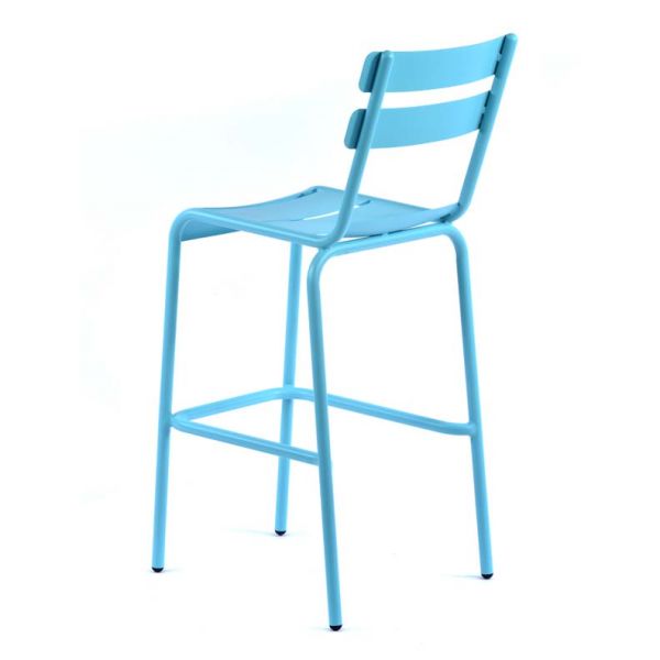 Anzio Aluminium Bar Chair - Light Blue