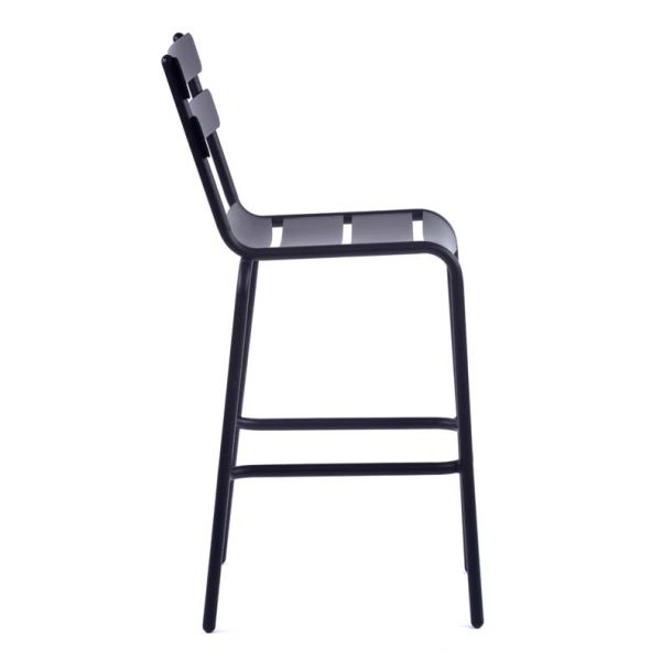 Anzio Aluminium Bar Chair - Black