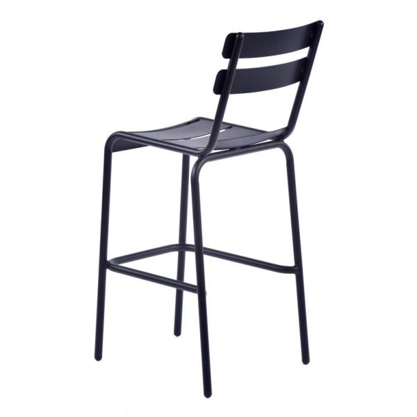Anzio Aluminium Bar Chair - Black