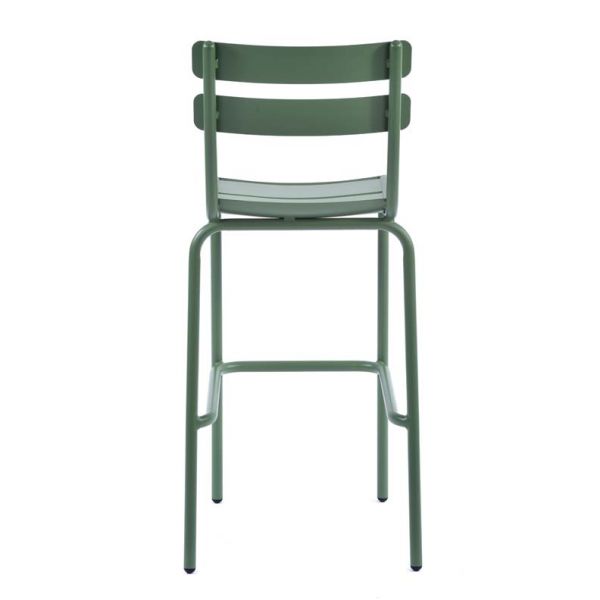 Anzio Aluminium Bar Chair - Olive Green