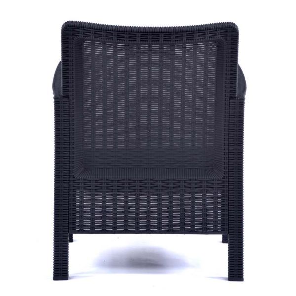 Madrid Rattan Tub Armchair - Anthracite (2 Chairs)