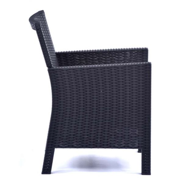 Madrid Rattan Tub Armchair - Anthracite (2 Chairs)