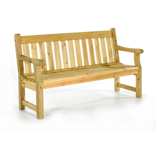 Darwin Park Bench – Durable Heavy Duty Garden Seat – 3 Person Suitable - 150cm Length - Green Pine