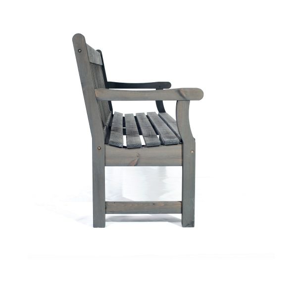 Darwin Park Bench – Durable Heavy Duty Garden Seat – 3 Person Suitable - 150cm Length - Dark Grey