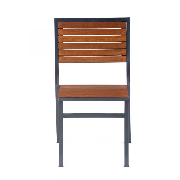 Dorset Side Chair - Powder Coated Metal Frame High Quality Hardwood - Stackable Commercial Seat