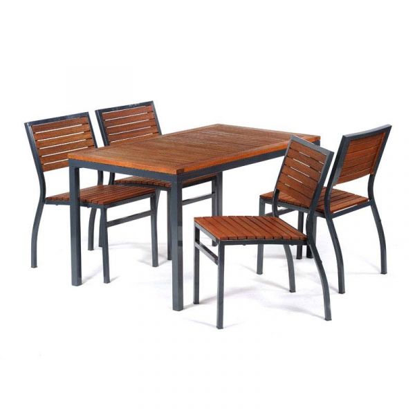 Dorset Stackable Hardwood/Metal Side Chair