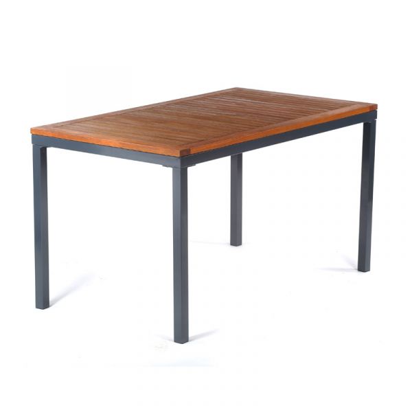 Dorset Hardwood Set - 4 Side Chairs & Rectangle Table - 75cm x 130cm Table