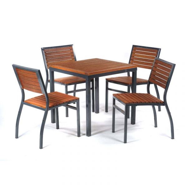 Dorset Stackable Hardwood/Metal Side Chair