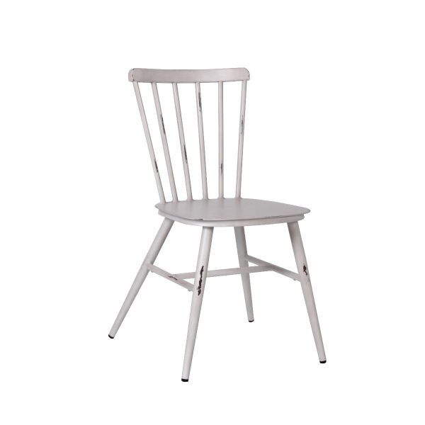 Commercial Vintage White Pula Side Chair For Restaurants, Bars & Cafes