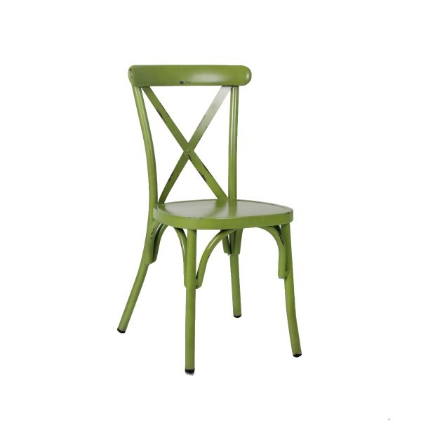 Commercial Vintage Green Chia Side Chair For Restaurants, Bars & Cafes