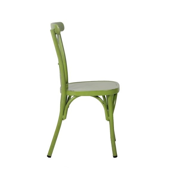 Commercial Vintage Green Chia Side Chair For Restaurants, Bars & Cafes