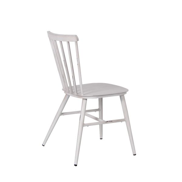 Commercial Vintage White Pula Side Chair For Restaurants, Bars & Cafes