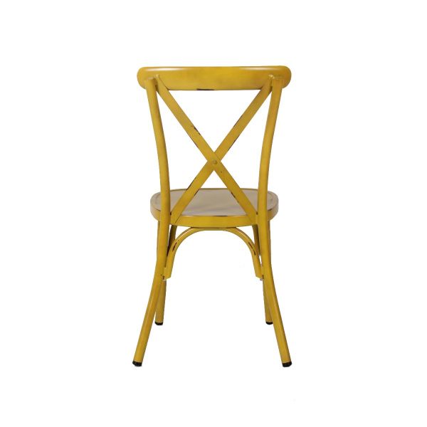 Commercial Vintage Yellow Chia Side Chair For Restaurants, Bars & Cafes